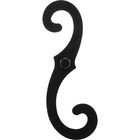 Delaney Hardware 7 In  Black Stainless Steel Exterior Shutter S-hooks  1-pair 