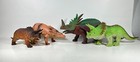 Vintage Dinosaur Toy Lot Ceratopsian Collection 4 Large Prehistoric Monsters
