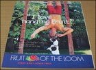 1998 Fruit Of The Loom Underwear Print Ad Advertisement 10 x12  Vintage Hanging