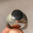 Extremely Rare Ancient Silver Antique Roman Ring Amazing Black Stone Old Ring