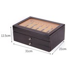 Wood Fountain Pen Display Case 34 Slots Holder Storage Collector Box Organizer