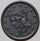 1840 Braided Hair Liberty Head Large Cent - Us 1c Copper Coin