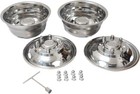 For 2005-2025 Ford F350 17   Stainless Steel Dual Wheel Simulators Rim Covers