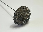 Antique Victorian 11 5  Rhinestone Hat Pin Large Pave Domed Head