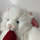 Vintage Russ Nikki White Persian Cat 14  Plush Heart Soft Stuffed Animal Toy Nwt