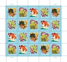 Coral Reefs Postcard Rate Sheet Of Blue 20 Stamps
