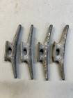 Pair Of 4 Vintage 6    Boat Dock Cleats     Cast Iron Nautical Marine Hardware
