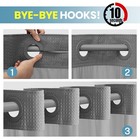 Bathroom Waterproof Waffle No Hook Shower Curtain With Snap In Liner Set