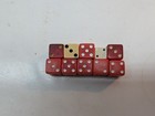 Lot Of 10 Estate Bakelite Vintage Dice Butterscotch Red White Small Cubes Square