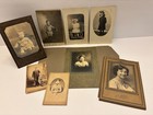 Lot Of 8 Vintage Antique Photos Kids Children Youth Photographs Victorian Cards