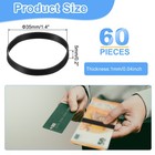 60pcs Silicone Rubber Bands 35mm 1 4  Rubber Bands Rings Cable Ties  Black