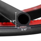 3 4   3 4  D-shape Weather Stripping 16ft Heavy Duty Bulb Seal Car Door Window Ru