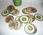 John Deere Silo Coaster Dispenser  7  Tall With 39 Coasters  S-52