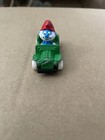 Papa Smurf Green Car Rare Vintage 1982 Die-cast Metal Toy Figure  