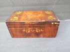 Rare Antique French Regency Tea Caddy With  Burlwood And Inlay Early 19th C
