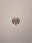 1893 Canadian 5 Cents Sterling Silver Authentic Coin Circulated Toned