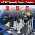 1 2       Npt Flat Face Hydraulic Quick Couplers  Skid Steer Hydraulic Couplers