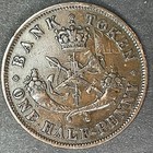 1857  Bank Of Upper Canada 1 2 One Half Penny Bank Token St George Foreign Coin