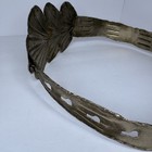 Vintage Handmade Metal Leaf Belt Sculpture Rustic Brutalist Folk Art Costume