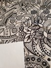 Vintage Mid Century Retro 70s 60s Blk Wht Psychedelic Klopman Mills 1970 Fabric 