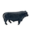 Vintage Breyer Walking Black Angus Bull  72 Full Rough Coat With Brown Halter