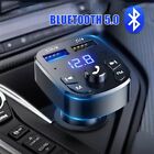 Bluetooth 5 0 Car Wireless Fm Transmitter Adapter 2usb Pd Charger Aux Hands-free