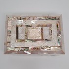 Vintage Judaica Mother Of Pearl Abalone Jewish Trinket Jewelry Box Hand Crafted