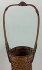 Vintage Woven Japanese Ikebana Bamboo Handled Flower Basket 15 5  H