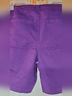 Vibrant Purple Cotton-blend Utility Shorts By Christopher   Banks Nwt Size 12