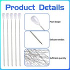 100 Pcs Straight Pins Sewing Pearl Head Decorative Pin Corsage Pins Teardrop    