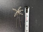 Silver Metal Flower Floral Rhinestone Hair Pin Women   s Hair Accessory