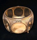 Vintage Style Jewelry Casket  Box Ormolu Box Trinket Box 9 Window Beveled Glass