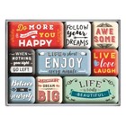 Nostalgic-art - Retro 9 Piece Fridge Magnet Set - Enjoy Life