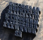 A-z Alphabet Letterpress Wooden Printing Blocks Wood Type Vintage Printer Typo  