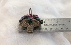 Vintage Antique Jewelry Woven Flower Basket Brooch Made In France