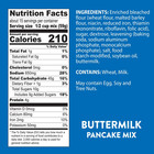  2 Pack  Krusteaz Buttermilk Pancake   Waffle Mix  32oz