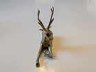 Vintage Dhokra Tribal Indian Art Bronze Brass Antelope Deer Figure