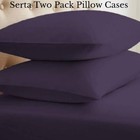 Serta Rest Perfect Sleep 2 Pillowcases Deep Purple Standard   Queen New