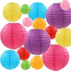  16 Pcs Colorful Paper Lanterns  multicolor size Of 4     6     8     10     - 