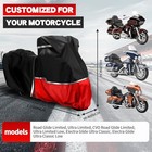 420d Waterproof Motorcycle Cover With Side Touring Limited With Trunk Black red
