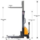 Semi-electric Pallet Stacker Fixed Legs 3300lbs Load 118  Lift Height Warehouse