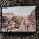 Vintage Bahlsen Old Germany Cookie Tin Hannover Biscuit Antique Hinge Lid Green