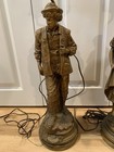 2 Vintage French Statue Lamps     Rare  la Grace De Die   Sans Famille 