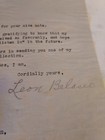 Original 1933 L  on Belasco Typed Letter Signed Tls Autograph Radio Actor Rare