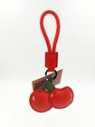 Cute Cherry Pu Leather Keychain Bag Charm Kawaii Purse Backpack Key Ring