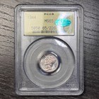 Ms65 1944 Cac 10c Mercury Silver Dime  Pcgs Old Green Label Holder- Nicely Toned