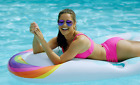 Monsoon Snoozer Inflatable Pool Float For Adults Swimming Pool Lounger With C   