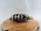 Antique Tibetan Dzi Bead Amulet For Pendant Bracelet Old Agate Gzi Bead A
