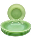 Vintage Fire King Jadeite Jane Ray Ribbed 7 5  Soup Bowls Set Of 5