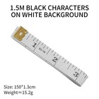 1pc 1 5m White Mini Tailor Tape Portable Measuring Ruler Bust Waist Hip